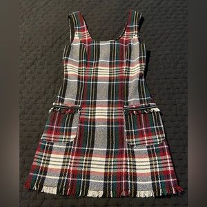 Zara TRF Plaid Jumper Dress